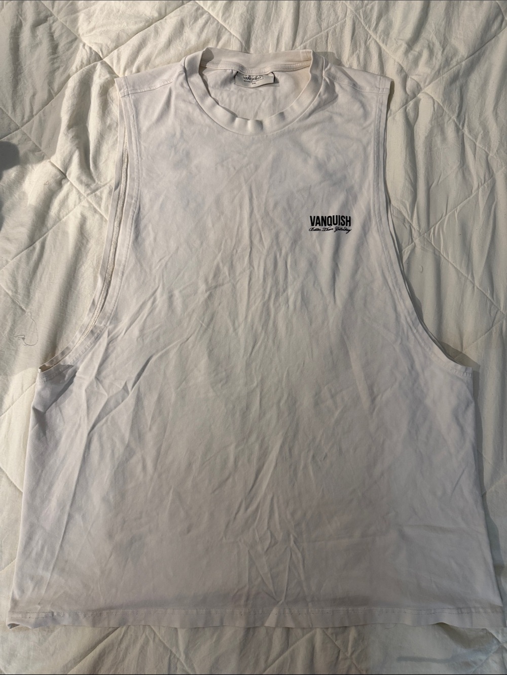 Vanquish Men's White Muscle Tank Top